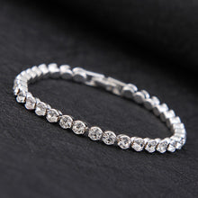 Silver Plated Charm Shiny Crystal Bracelets - WOLFIN LUXURY 