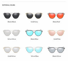 Cat Eye Mirrored Sunglasses for Women - WOLFIN LUXURY 