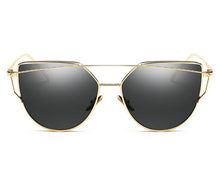 Cat Eye Mirrored Sunglasses for Women - WOLFIN LUXURY 