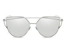 Cat Eye Mirrored Sunglasses for Women - WOLFIN LUXURY 