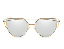 Cat Eye Mirrored Sunglasses for Women - WOLFIN LUXURY 