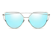 Cat Eye Mirrored Sunglasses for Women - WOLFIN LUXURY 