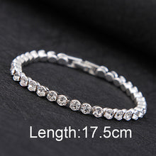 Silver Plated Charm Shiny Crystal Bracelets - WOLFIN LUXURY 