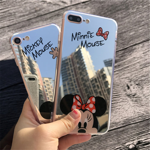 Mirror Mickey & Minnie Cases For iPhone 7 6 6S 5 5S - WOLFIN LUXURY 