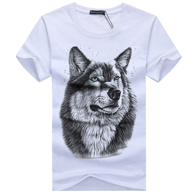 3D illusion Wolf Man's T-Shirt - WOLFIN LUXURY 