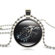 Wolf Pendant Glass Black Chain Necklace - WOLFIN LUXURY 