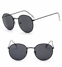 Retro Round Mirrored Sunglasses for Women - WOLFIN LUXURY 