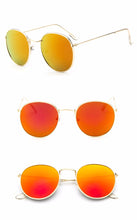 Retro Round Mirrored Sunglasses for Women - WOLFIN LUXURY 