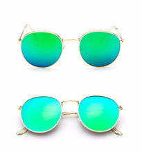 Retro Round Mirrored Sunglasses for Women - WOLFIN LUXURY 