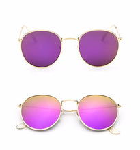Retro Round Mirrored Sunglasses for Women - WOLFIN LUXURY 
