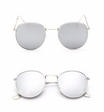 Retro Round Mirrored Sunglasses for Women - WOLFIN LUXURY 
