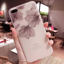 Beautiful Lace Petals Soft Case for iphone 7 Case Frosted Transparent Silicone Cover For iphone 6 6S 7 Plus Phone Cases Women - WOLFIN LUXURY 