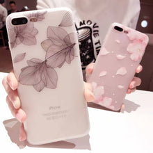 Beautiful Lace Petals Soft Case for iphone 7 Case Frosted Transparent Silicone Cover For iphone 6 6S 7 Plus Phone Cases Women - WOLFIN LUXURY 