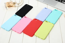 Macarons Color Silicone Frosted Matte Case for iPhone 7 7s 6 6S 5 5S SE 8 Plus X - WOLFIN LUXURY 
