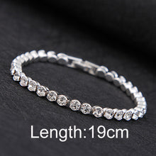 Silver Plated Charm Shiny Crystal Bracelets - WOLFIN LUXURY 