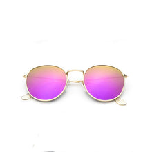 Retro Round Mirrored Sunglasses for Women - WOLFIN LUXURY 