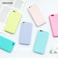 Macarons Color Silicone Frosted Matte Case for iPhone 7 7s 6 6S 5 5S SE 8 Plus X - WOLFIN LUXURY 