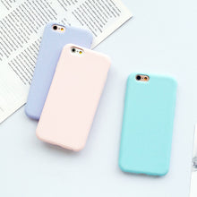 Macarons Color Silicone Frosted Matte Case for iPhone 7 7s 6 6S 5 5S SE 8 Plus X - WOLFIN LUXURY 